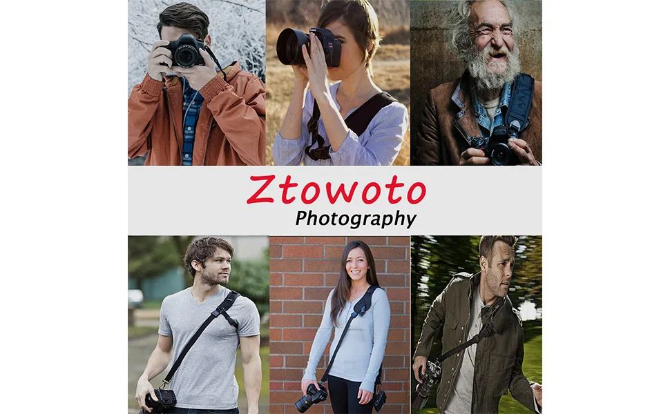 ztowoto Camera Shoulder Double Strap Harness Quick Release Adjustable Dual Camera Tether Strap with Safety Tether and Lens Cleaning Cloth for DSLR SLR Camera - product information 2