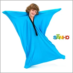 SANHO Dynamic Movement Sensory Body Sock - Updated Version , Bright blue (Small) Small Bright Blue - SANHO Body Sock