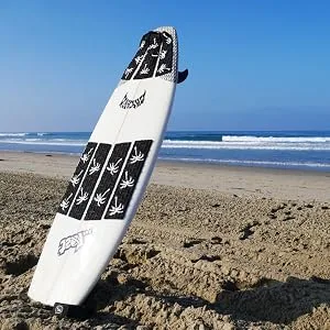 Ho Stevie! Front Traction Pad for Surfboards and Skimboards Choose Color Black with White Palm Trees - surfboard front traction pad