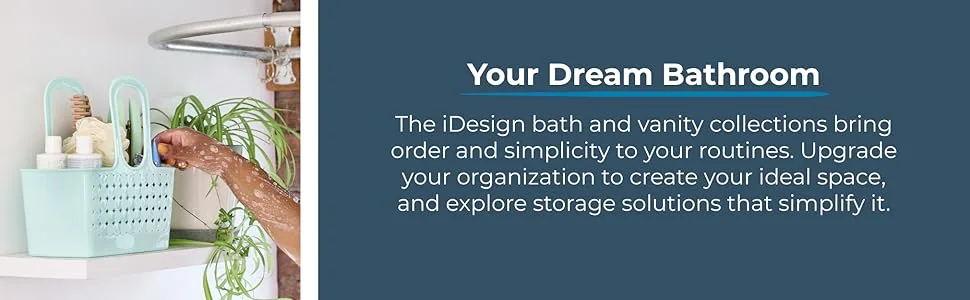 iDesign Forma Suction Shower Shaving Mirror with Razor Holder for Bathroom or Shower, Fog-Free Mirror with Strong Power Lock, Clear - Dream bathroom the idesign bath and vanity collections bring order and simplicity to your routines
