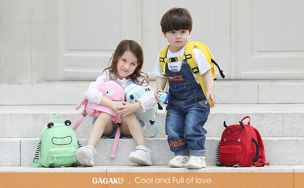 GAGAKU Mini Toddler Backpack for Boys 2-5 Years Anti-Lost Preschool Backpack with Leash Blue 2 - Blue - product information 2
