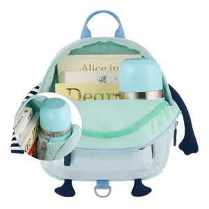 GAGAKU Mini Toddler Backpack for Boys 2-5 Years Anti-Lost Preschool Backpack with Leash Blue 2 - Blue - product information 4