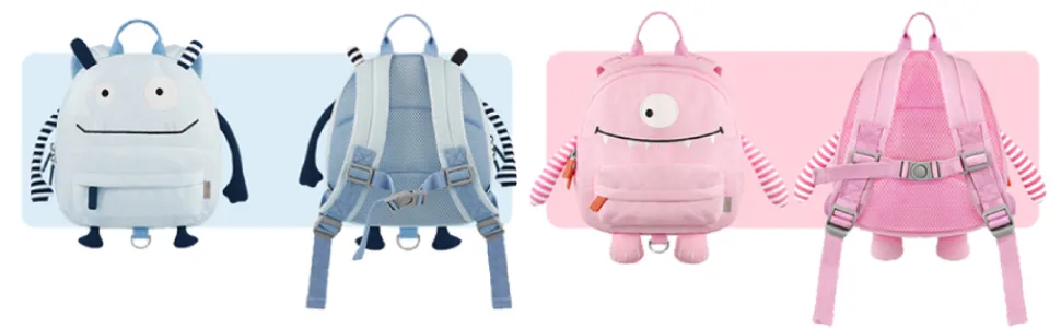 GAGAKU Mini Toddler Backpack for Boys 2-5 Years Anti-Lost Preschool Backpack with Leash Blue 2 - Blue - product information 8