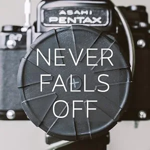 KUVRD - Universal Lens Cap, Version 1 - Fits 99% DSLR Lenses, Element Proof, Lifetime Coverage, 2-Pack - Camera Lens Cap that will not fall off