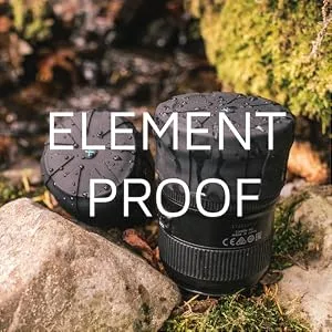 KUVRD - Universal Lens Cap, Version 1 - Fits 99% DSLR Lenses, Element Proof, Lifetime Coverage, 2-Pack - Camera lens that beats the elements, waterproof