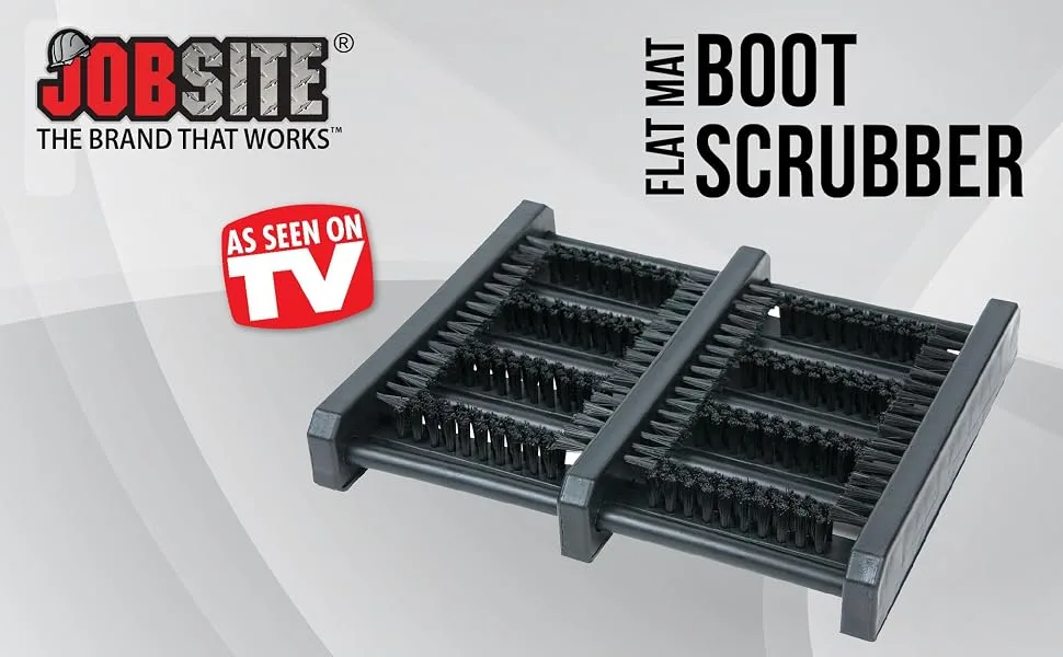 Jobsite Boot Scraper - Outdoor Shoe Scrubber Cleaner Brush 1 Pack - Boot Scrubber