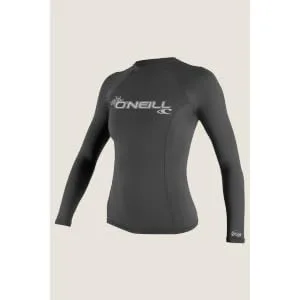 O'Neill Wetsuits Women's Basic 50+ Long Sleeve Rash Guard Graphite Large - product information 1