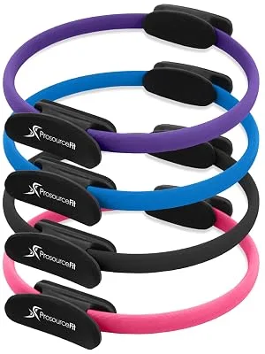 ProsourceFit Pilates Resistance Ring 14" Dual Grip Handles for Toning and Fitness Black - Pilates Ring Circle P90x Slim fit gaiam gogo ProSource