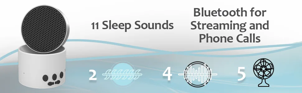 Adaptive Sound Technologies LectroFan Micro2 Non-Looping Sound Machine and Stereo Bluetooth Speaker with White Noise, Fan, and Ocean Sounds for Sleep, Relaxation, Privacy, Study, and Audio Streaming - 11 sleep sounds, bluetooth for streaming and phone calls