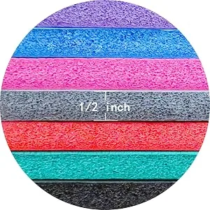 BalanceFrom All Purpose 1/2-Inch Extra Thick High Density Anti-Tear Exercise Yoga Mat with Carrying Strap and Yoga Blocks Purple Mat Only - product information 5