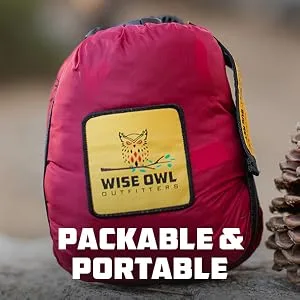 Wise Owl Outfitters Hammock Bug Net - The SnugNet Mosquito Net for Hammocks - Premium Quality, Waterproof, Mesh Hammock Netting w/Double-Sided Zipper - Essential Camping Gear Black - Wise Owl Outfitters