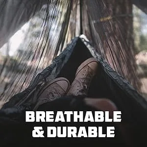 Wise Owl Outfitters Hammock Bug Net - The SnugNet Mosquito Net for Hammocks - Premium Quality, Waterproof, Mesh Hammock Netting w/Double-Sided Zipper - Essential Camping Gear Black - Wise Owl Outfitters