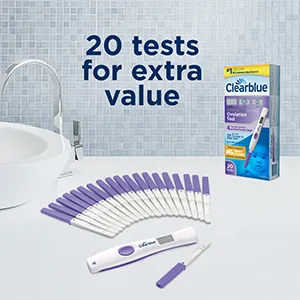 Clearblue Advanced Digital Ovulation Test, Predictor Kit, featuring Advanced Ovulation Tests with digital results, 20 ovulation tests 20 Advanced Digital Ovulation Tests - Clearblue Advanced Digital Ovulation Test