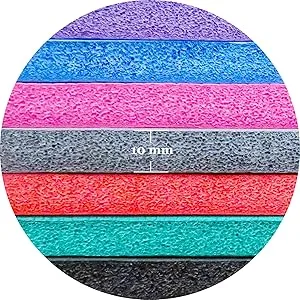BalanceFrom All-Purpose 2/5-Inch (10mm) Extra Thick High Density Anti-Slip Exercise Pilates Yoga Mat with Carrying Strap Purple - product information 5