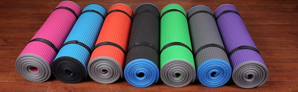 BalanceFrom All-Purpose 2/5-Inch (10mm) Extra Thick High Density Anti-Slip Exercise Pilates Yoga Mat with Carrying Strap Purple - product information 8