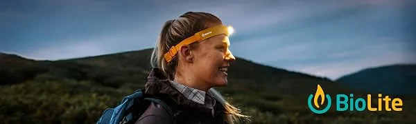 BioLite HeadLamp 330 Lumen No-Bounce Rechargeable Head Light Midnight Grey - biolite headlamp