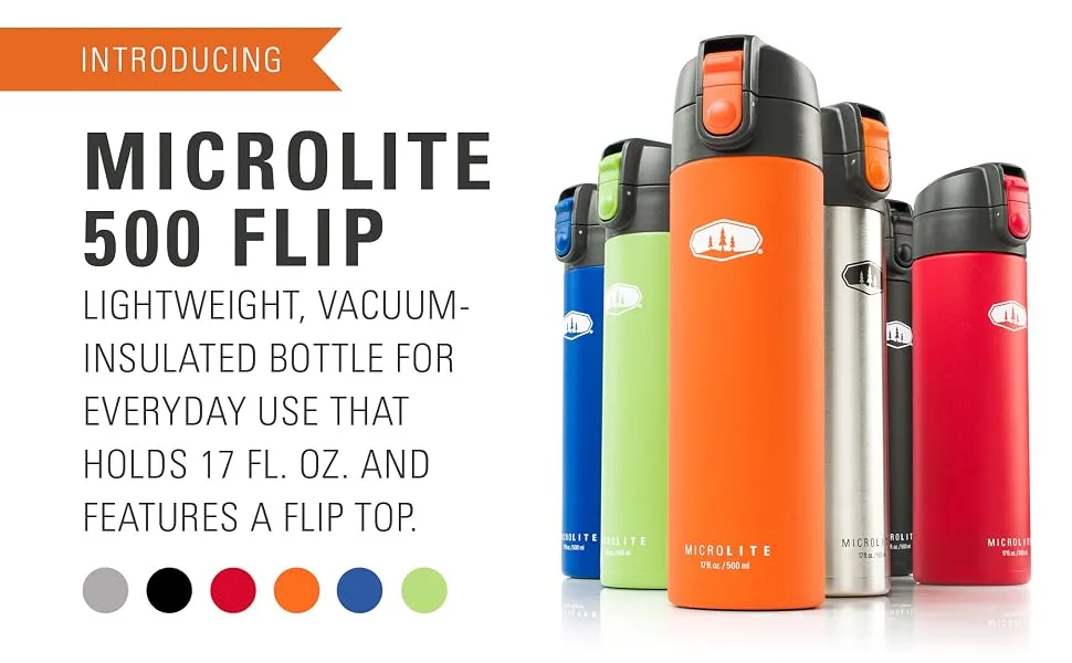 GSI Outdoors Glacier Stainless Microlite 500 Insulated Flask Black nosize - 500 Flip