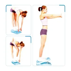StrongTek Portable Slant Board, Adjustable Incline Boards, Calf Stretcher, Foot Stool Black - move2