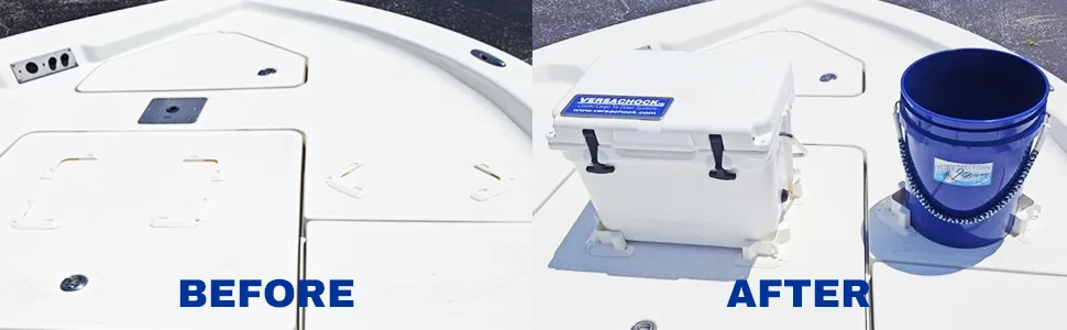 VersaChock Removable Cooler Mounting kit White - Versa Chock - Removable Chocks - Cargo and Cooler Tie Down - Black or White