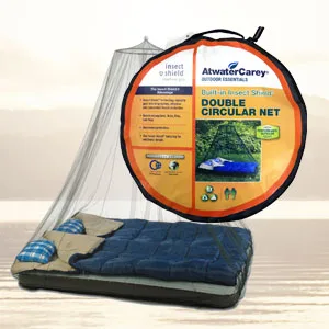 Atwater Carey Double Circular Bed Mosquito Net Treated with Insect Shield Permethrin Bug Repellent, Green Bed Net, One Size - Double Circular Net
