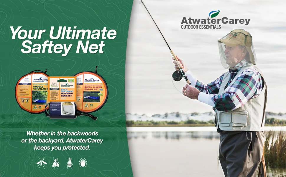 Atwater Carey Sleep Screen Pop-Up Mosquito Net with Permethrin Bug Repellent - Atwater Carey Header 1
