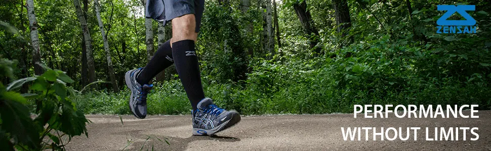 Zensah Tech+ Compression Socks - Running Compression Socks Large Black - tech socks, compression socks, zensah compression socks, running socks