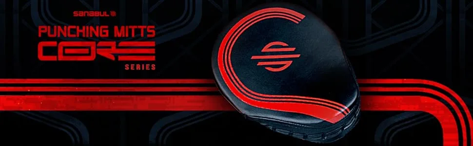 Sanabul Core Series Curved Boxing MMA Punching Mitts GunMetal - Punchin Mitts Core Series