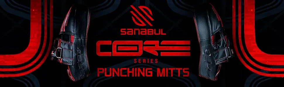 Sanabul Core Series Curved Boxing MMA Punching Mitts GunMetal - punching mitts core series