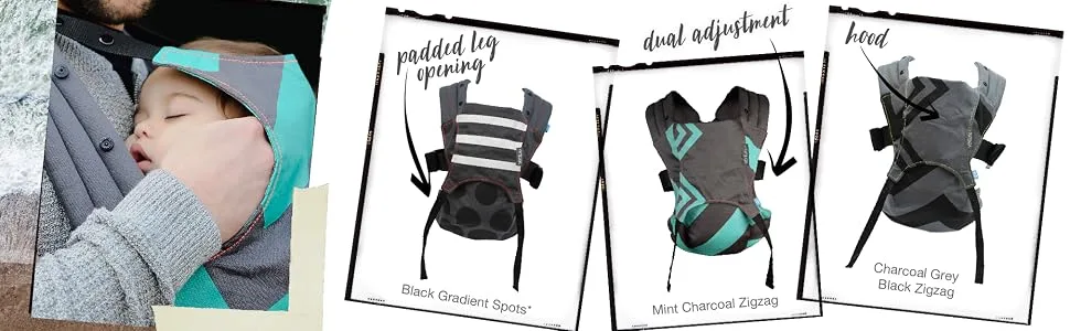 We Made Me Venture+ 2-in-1 Toddler Carrier, Black Gradient Spot Venture+ Black Gradient Spot - Features