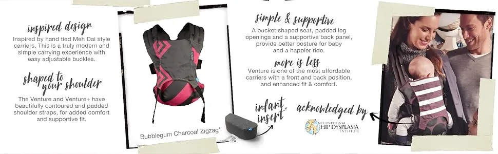 We Made Me Venture+ 2-in-1 Toddler Carrier, Black Gradient Spot Venture+ Black Gradient Spot - Features