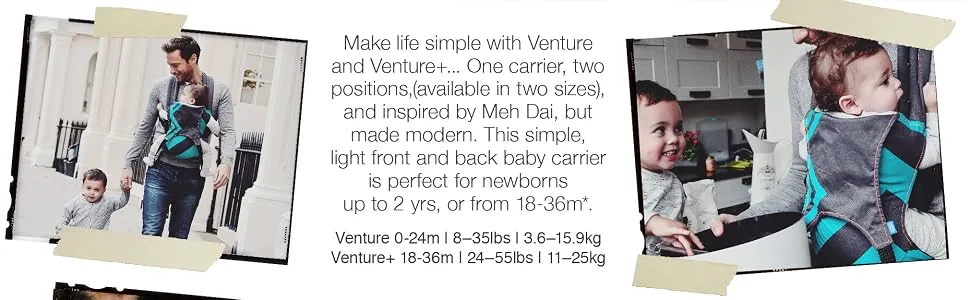 We Made Me Venture+ 2-in-1 Toddler Carrier, Black Gradient Spot Venture+ Black Gradient Spot - Make life simple