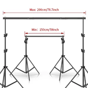 SH Heavy Duty Background Stand, 2x2M Backdrop Support System Kit with Carry Bag for Photography Photo Video Studio,Photography Studio1 6.5x6.5ft/ 2x2m - backdrop stand for parties