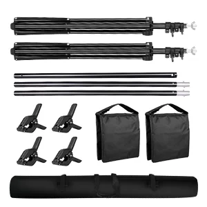 SH Heavy Duty Background Stand, 2x2M Backdrop Support System Kit with Carry Bag for Photography Photo Video Studio,Photography Studio1 6.5x6.5ft/ 2x2m - backdrops for photography