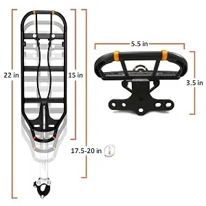 Ibera Bicycle Seatpost-Mounted Commuter Carrier Rack or Rack and Trunk Bag Combo, Regular Size Rack Only, Regular Size Combo, Compact Size Combo - product information 23
