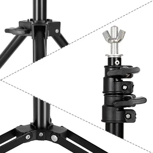 SH 2.6 X 3M Adjustable Background Stand Background Support Kit Removable with Carry Bag for Hanging Background Cloth1 8.5x10ft/ 2.6x3m - backdrop kit
