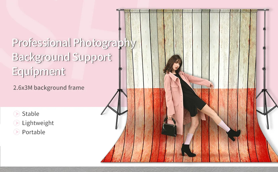 SH 2.6 X 3M Adjustable Background Stand Background Support Kit Removable with Carry Bag for Hanging Background Cloth1 8.5x10ft/ 2.6x3m - photo backdrop stand