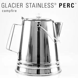 GSI Outdoors Percolator Coffee Pot I Glacier Stainless Steel Ultra-Rugged for Brewing Coffee Over Stove and Fire | Ideal for Group Camping, 8 Cup - product information 13