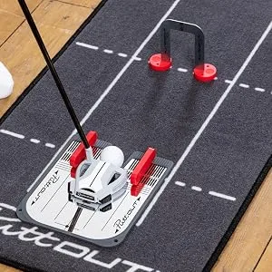 PuttOut Putting Mirror Trainer and Alignment Gate Red/Gray - Putting Gate