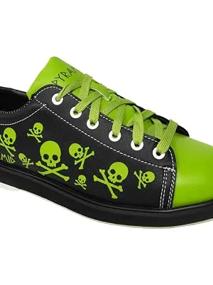 Pyramid Men's Skull Green/Black Bowling Shoes 9 - bowling,shoes,pyramid