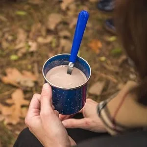 Stansport Enamel Percolator Mugs Blue - camping percolator