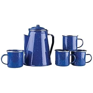 Stansport Enamel Percolator Mugs Blue - product information 1