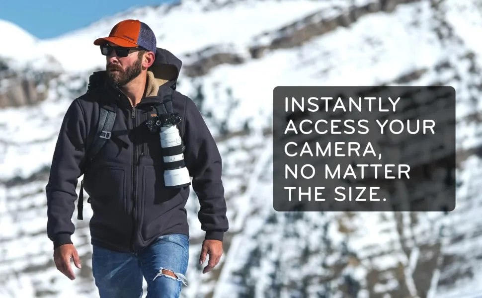 Peak Design - Capture Camera Clip for V3 Camera.Black. Single - Capture holding big camera