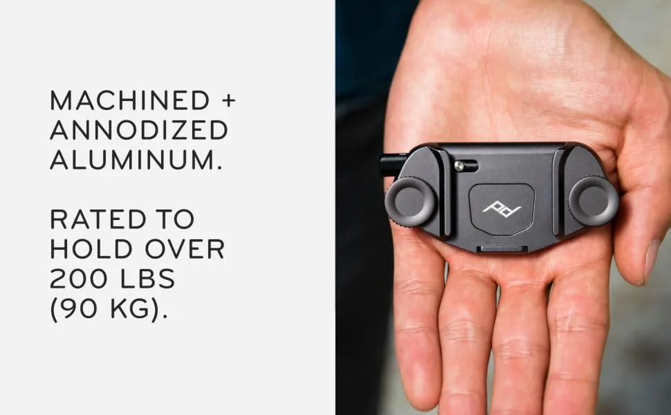 Peak Design - Capture Camera Clip for V3 Camera.Black. Single - Rated to hold over 200 lbs.