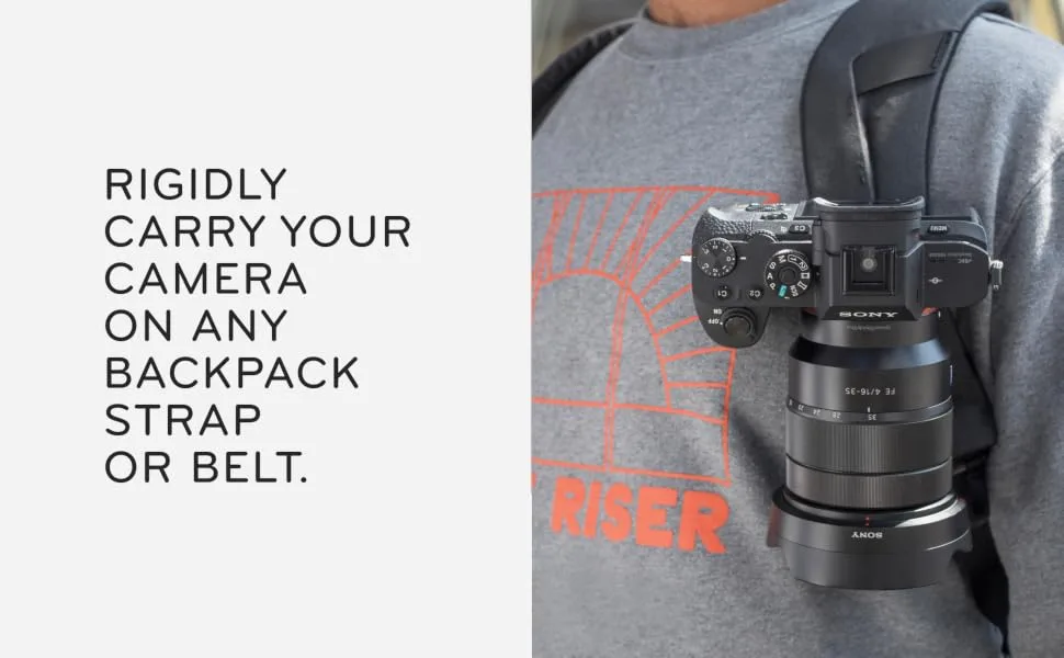 Peak Design - Capture Camera Clip for V3 Camera.Black. Single - Rigidly carry your camera on any belt or backpack strap.