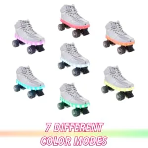 Chicago Skates Pulse Light Up Quad Skates Silver 4 - 7 Different Color Modes