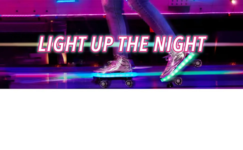 Chicago Skates Pulse Light Up Quad Skates Silver 4 - Light up the night
