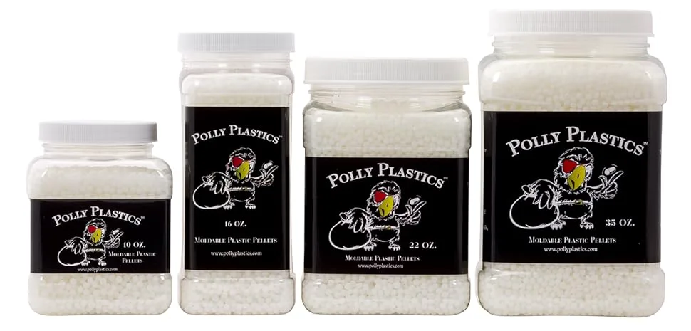 Moldable Plastic Pellets by Polly Plastics (80 oz. Value Pack) | Thermoplastic Beads | Great for Cosplay, Projects, Repairs, Hobbies, Art, Sculpture - product information 1