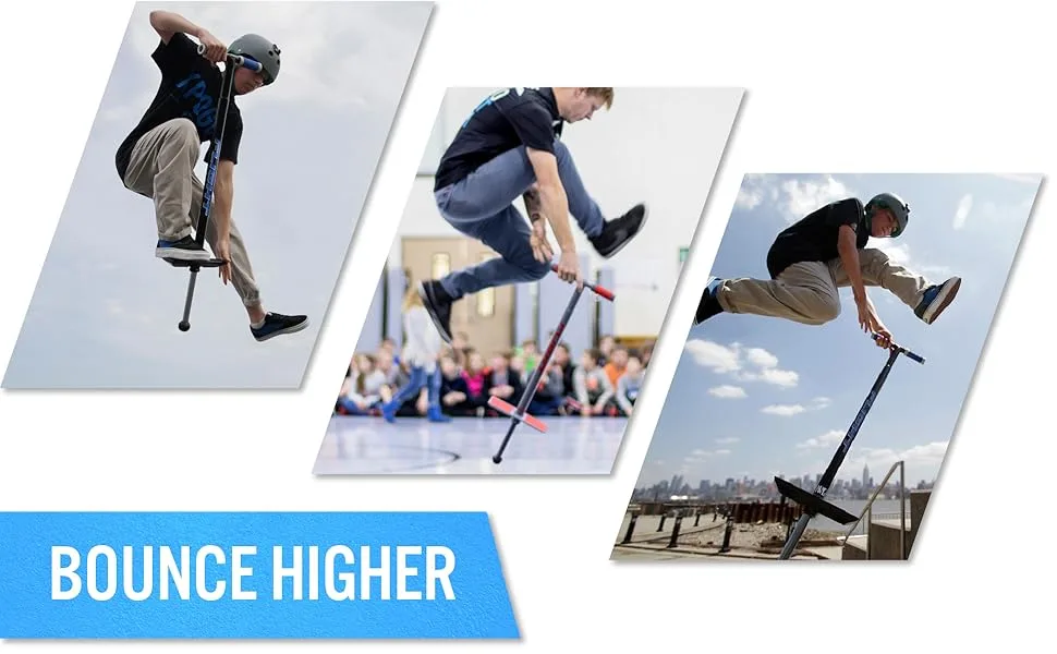 NSG Flight Premium Perfomance Pogo Stick - Ages 9 and Up - 80-180 Pounds Blue - Bounce Higher