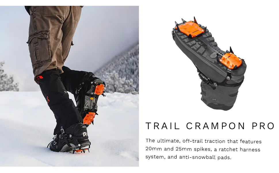 Hillsound Trail Crampon Pro I Ice Cleat Traction System for Off Trail & Backcountry Hiking Regular - hillsound
