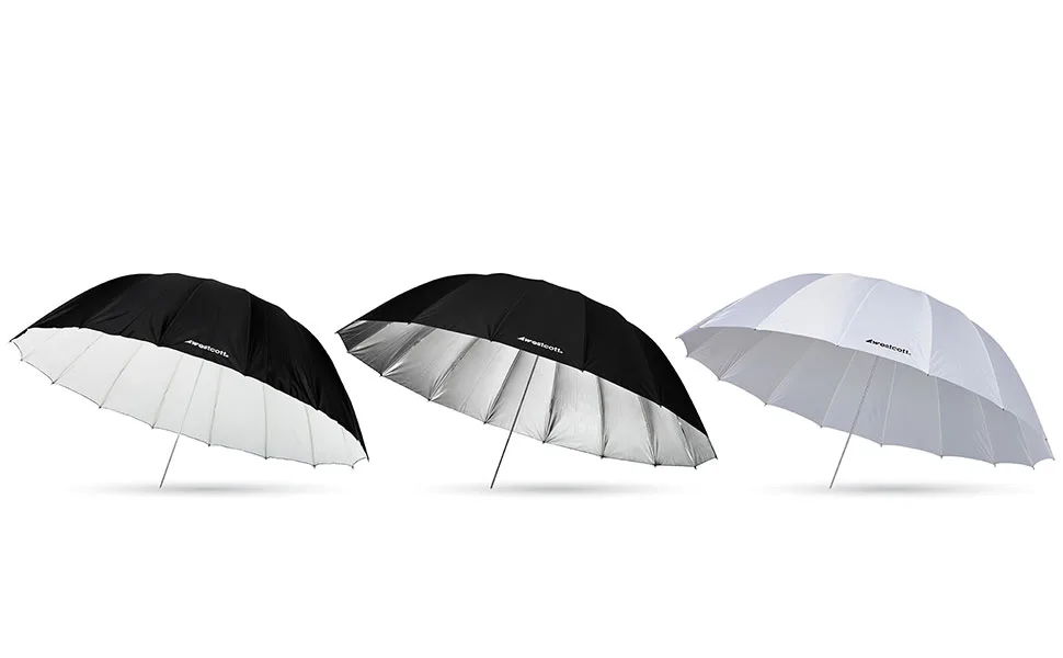 Westcott 4632 7-Feet White Diffusion Parabolic Umbrella - 7 foot umbrellas